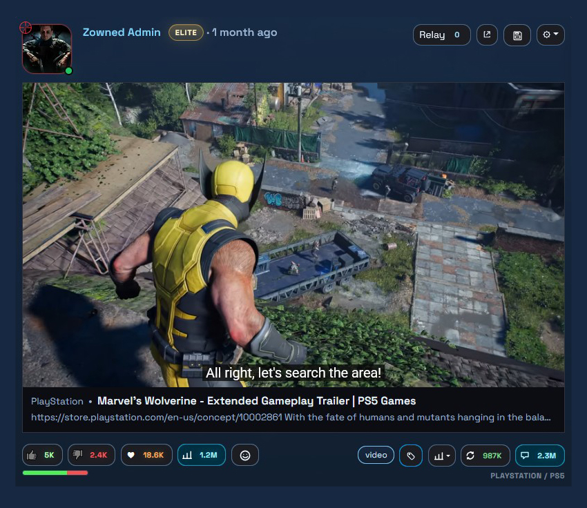 YOUR FEED. ACTUALLY ABOUT GAMING.